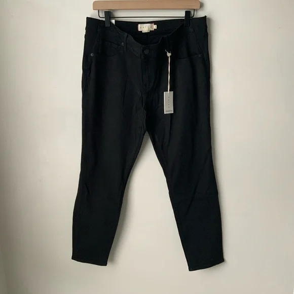 NWT HATCH Slim Maternity Jeans Ankle-Length Jet Black Size 34